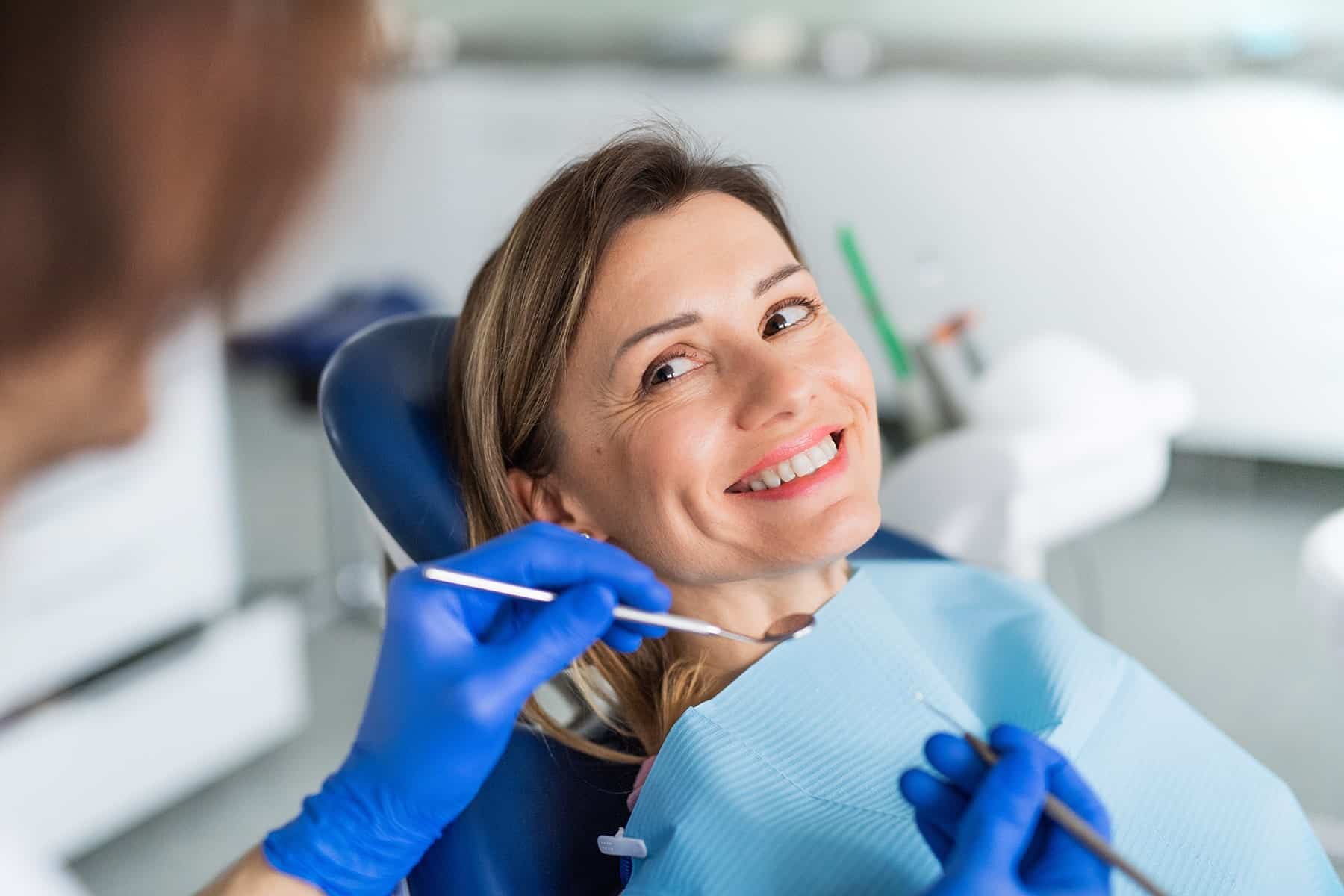 Woman getting general dental care in El Paso, TX